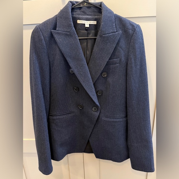Veronica Beard Jackets & Blazers - VERONICA BEARD Women's Navy Pinstripe Blazer